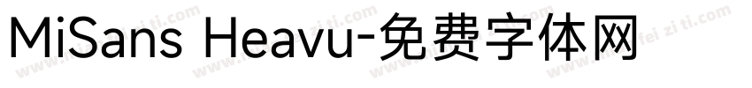 MiSans Heavu字体转换
